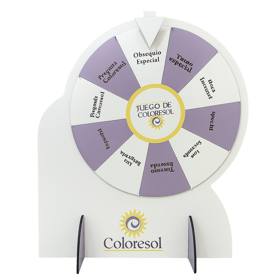 Ruleta de mesa 75×45 cm | Promocional MDF 5 mm - Gestión Publicitaria