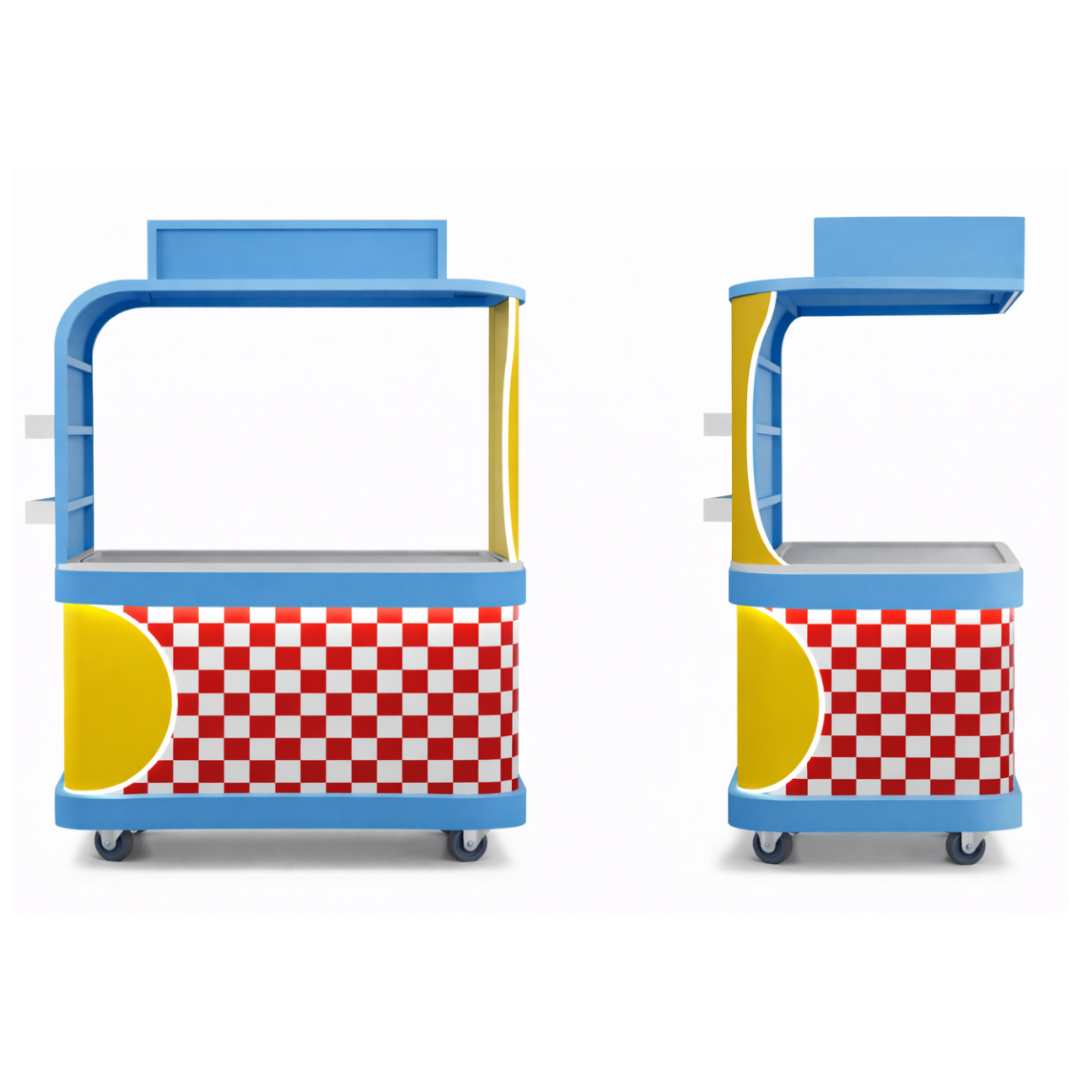 Carrito Publicitario Móvil con Estructura Superior