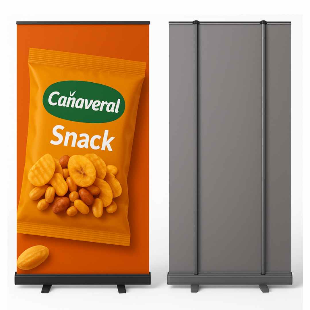 Portapendón roll up 100x200 cm para eventos y ferias