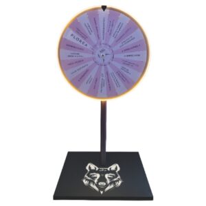 Ruleta de piso 190 cm metálica y neon flex para eventos BTL