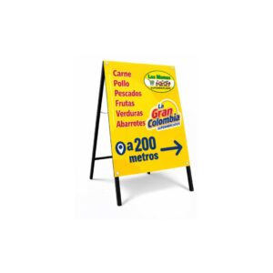 tijera publicitaria 70x100 cm con bisagras