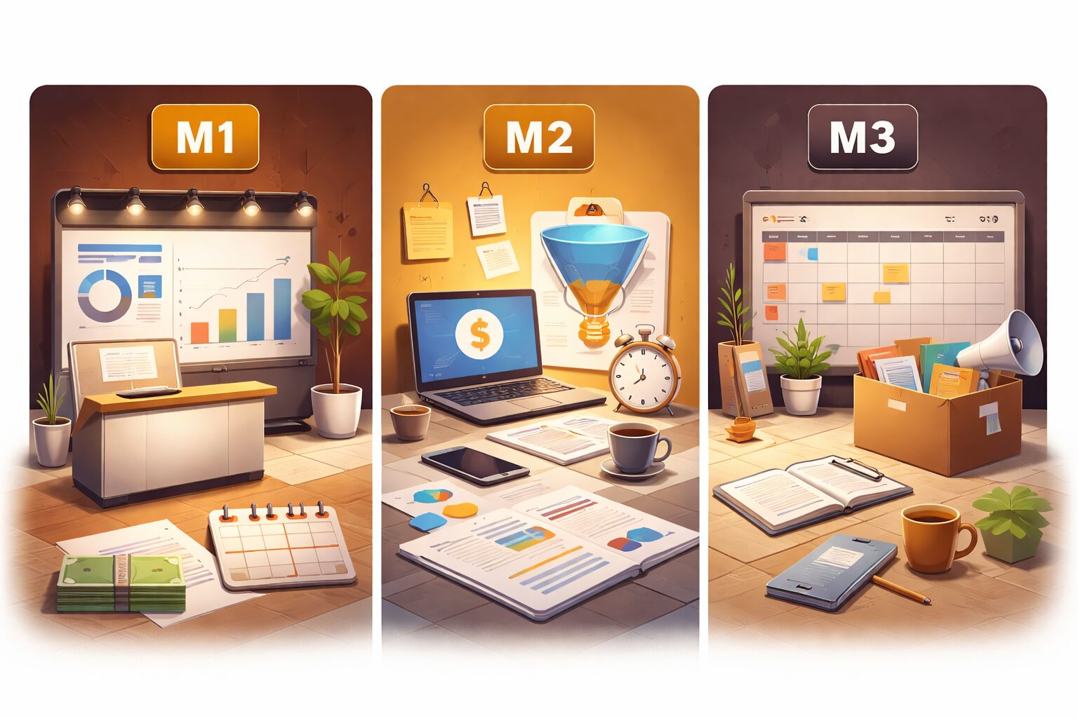 Reunión y enfoque empresarial