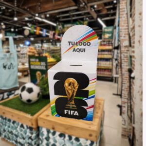 Buzón mediano para sorteos en cartón personalizado para rifas y captura de datos