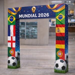 Pórtico en cartón para activaciones 230x230 cm personalizado para eventos